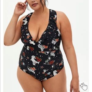 Torrid Disney Villains Ruffle Swimsuit 3X